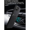 For Xiaomi Mi 11 Lite 5G Classic Tilt Strip Grain Magnetic Shockproof PC + TPU Case(Black)