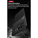For Xiaomi Mi 11 Ultra Classic Tilt Strip Grain Magnetic Shockproof PC + TPU Case(Blue)