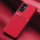 For OnePlus 9 Pro Classic Tilt Strip Grain Magnetic Shockproof PC + TPU Case(Red)