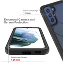 For Samsung Galaxy S21 FE Starry Sky Solid Color Series Shockproof PC + TPU Protective Case(Red)