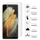 For Samsung Galaxy S21 Ultra 5G 2pcs 3D Curved Silk-screen PET Full Coverage Protective Film(Transparent)