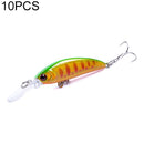 HENGJIA 10 PCS Long Throw Bionic Cocked Mouth Fake Bait Fishing Three-jaw Treble Hooks(1