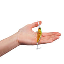 HENGJIA 10 PCS Long Throw Bionic Cocked Mouth Fake Bait Fishing Three-jaw Treble Hooks(1