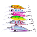 HENGJIA 10 PCS Long Throw Bionic Cocked Mouth Fake Bait Fishing Three-jaw Treble Hooks(4