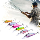 HENGJIA 10 PCS Long Throw Bionic Cocked Mouth Fake Bait Fishing Three-jaw Treble Hooks(5