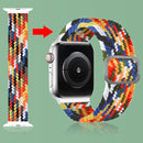 Buckle Braided Elastic Strap Watch Band For Apple Watch Series 7 45mm / 6 & SE & 5 & 4 44mm / 3 & 2 & 1 42mm(Red)