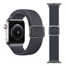Buckle Braided Elastic Strap Watch Band For Apple Watch Series 7 41mm / 6 & SE & 5 & 4 40mm / 3 & 2 & 1 38mm(Grey)