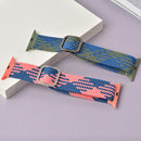 Buckle Braided Elastic Strap Watch Band For Apple Watch Series 7 41mm / 6 & SE & 5 & 4 40mm / 3 & 2 & 1 38mm(Coffee)