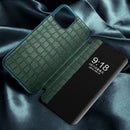 Crocodile Texture Display Window Horizontal Flip Leather Case For iPhone 11 Pro Max(Green)