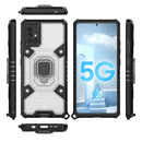 For Samsung Galaxy A51 5G Space PC+TPU Ring Holder Protective Case(White)