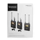 Saramonic UwMic9S Kit1 Broadcast Interview UHF Dual Channels Wireless Lavalier Microphone System