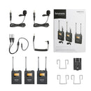 Saramonic UwMic9 Kit2 Broadcast Interview UHF Dual Channels Wireless Lavalier Microphone System