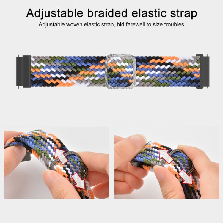 For Huawei Watch 3 / 3 Pro Adjustable Nylon Braided Elasticity Watch Band(Black)