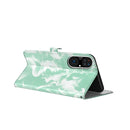 For Huawei P50 Cloud Fog Pattern Horizontal Flip Leather Case with Holder & Card Slot & Wallet(Mint Green)