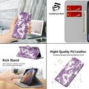 For Huawei P50 Cloud Fog Pattern Horizontal Flip Leather Case with Holder & Card Slot & Wallet(Purple)