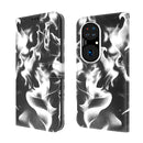 For Huawei P50 Cloud Fog Pattern Horizontal Flip Leather Case with Holder & Card Slot & Wallet(Black)