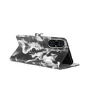 For Huawei P50 Cloud Fog Pattern Horizontal Flip Leather Case with Holder & Card Slot & Wallet(Black)