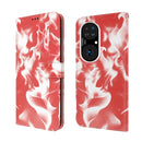 For Huawei P50 Cloud Fog Pattern Horizontal Flip Leather Case with Holder & Card Slot & Wallet(Red)