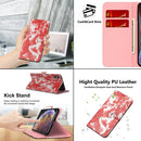 For Huawei P50 Cloud Fog Pattern Horizontal Flip Leather Case with Holder & Card Slot & Wallet(Red)