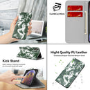 For Huawei P50 Pro Cloud Fog Pattern Horizontal Flip Leather Case with Holder & Card Slot & Wallet(Dark Green)