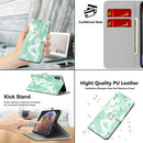 For Huawei P50 Pro Cloud Fog Pattern Horizontal Flip Leather Case with Holder & Card Slot & Wallet(Mint Green)