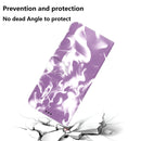 For Huawei P50 Pro Cloud Fog Pattern Horizontal Flip Leather Case with Holder & Card Slot & Wallet(Purple)