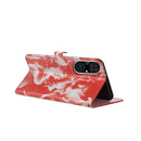 For Huawei P50 Pro Cloud Fog Pattern Horizontal Flip Leather Case with Holder & Card Slot & Wallet(Red)