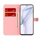 For Huawei P50 Pro Cloud Fog Pattern Horizontal Flip Leather Case with Holder & Card Slot & Wallet(Red)