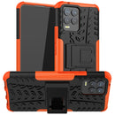 For OPPO Realme 8 / 8 Pro Tire Texture Shockproof TPU+PC Protective Case with Holder(Orange)