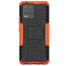 For OPPO Realme 8 / 8 Pro Tire Texture Shockproof TPU+PC Protective Case with Holder(Orange)