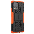 For OPPO Realme 8 / 8 Pro Tire Texture Shockproof TPU+PC Protective Case with Holder(Orange)