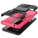 For OPPO Realme 8 / 8 Pro Tire Texture Shockproof TPU+PC Protective Case with Holder(Pink)