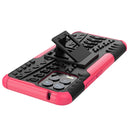 For OPPO Realme 8 / 8 Pro Tire Texture Shockproof TPU+PC Protective Case with Holder(Pink)