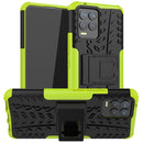 For OPPO Realme 8 / 8 Pro Tire Texture Shockproof TPU+PC Protective Case with Holder(Green)