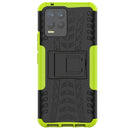 For OPPO Realme 8 / 8 Pro Tire Texture Shockproof TPU+PC Protective Case with Holder(Green)