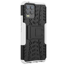 For OPPO Realme 8 / 8 Pro Tire Texture Shockproof TPU+PC Protective Case with Holder(White)