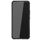 For OPPO Realme 8 / 8 Pro Tire Texture Shockproof TPU+PC Protective Case with Holder(Black)