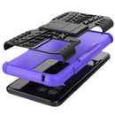 For OPPO Realme 8 / 8 Pro Tire Texture Shockproof TPU+PC Protective Case with Holder(Purple)