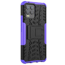 For OPPO Realme 8 / 8 Pro Tire Texture Shockproof TPU+PC Protective Case with Holder(Purple)