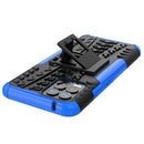 For OPPO Realme 8 / 8 Pro Tire Texture Shockproof TPU+PC Protective Case with Holder(Blue)