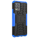 For OPPO Realme 8 / 8 Pro Tire Texture Shockproof TPU+PC Protective Case with Holder(Blue)