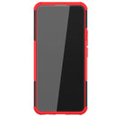 For OPPO Realme 8 / 8 Pro Tire Texture Shockproof TPU+PC Protective Case with Holder(Red)