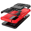 For OPPO Realme 8 / 8 Pro Tire Texture Shockproof TPU+PC Protective Case with Holder(Red)