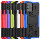 For OPPO Realme 8 / 8 Pro Tire Texture Shockproof TPU+PC Protective Case with Holder(Red)