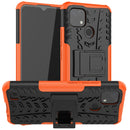 For OPPO Realme C21 / C20 Tire Texture Shockproof TPU+PC Protective Case with Holder(Orange)