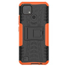 For OPPO Realme C21 / C20 Tire Texture Shockproof TPU+PC Protective Case with Holder(Orange)