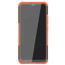 For OPPO Realme C21 / C20 Tire Texture Shockproof TPU+PC Protective Case with Holder(Orange)