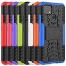 For OPPO Realme C21 / C20 Tire Texture Shockproof TPU+PC Protective Case with Holder(Orange)