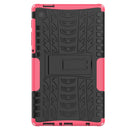For Samsung Galaxy Tab A7 Lite Tire Texture Shockproof TPU+PC Protective Case with Holder(Pink)