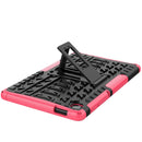 For Samsung Galaxy Tab A7 Lite Tire Texture Shockproof TPU+PC Protective Case with Holder(Pink)